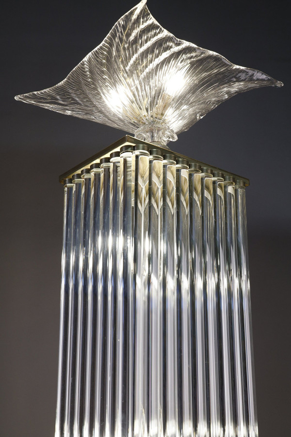 ART DECO-STYLE FLOOR LAMP MADE IN THE 70S FROM MURANO GLASS