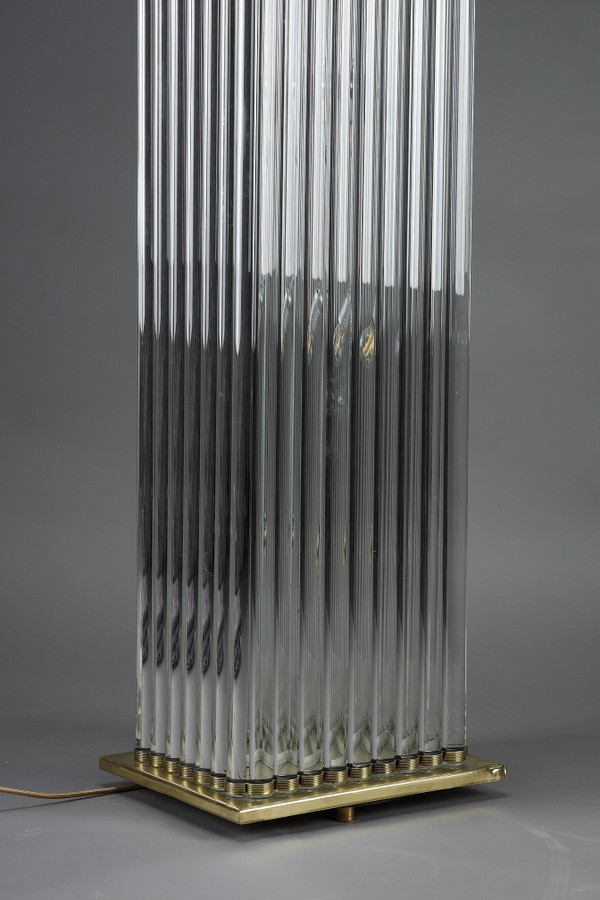 ART DECO-STYLE FLOOR LAMP MADE IN THE 70S FROM MURANO GLASS