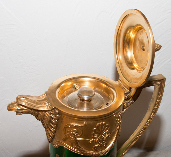 Orangeade pitcher Signed Victor Saglier 19th century