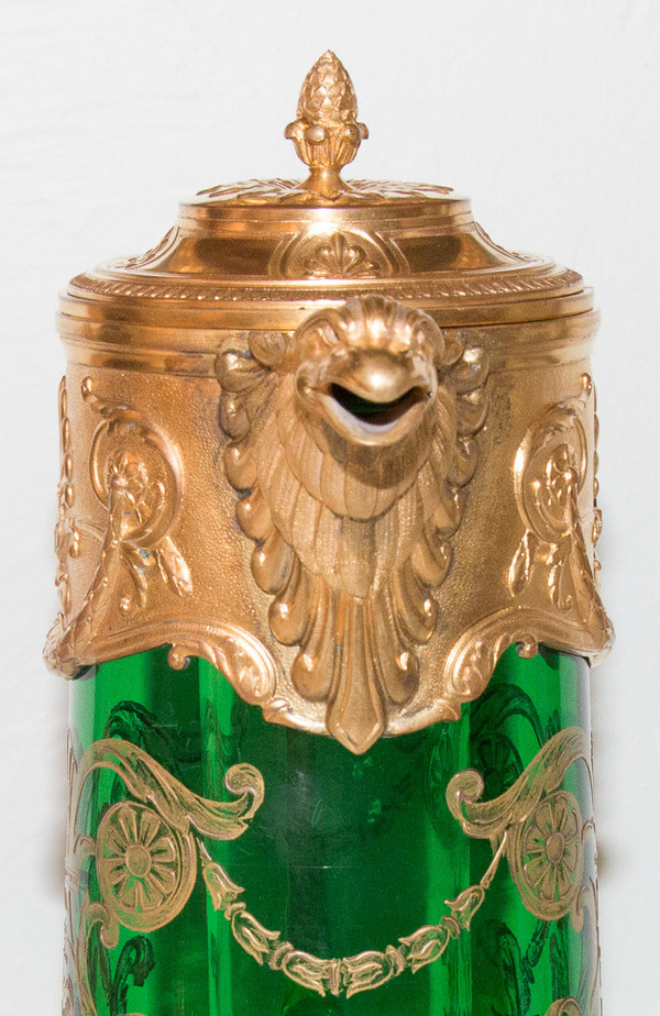 Orangeade pitcher Signed Victor Saglier 19th century