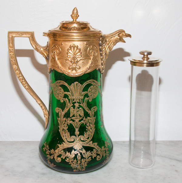 Orangeade pitcher Signed Victor Saglier 19th century