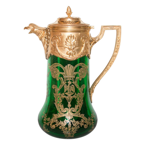 Orangeade pitcher Signed Victor Saglier 19th century
