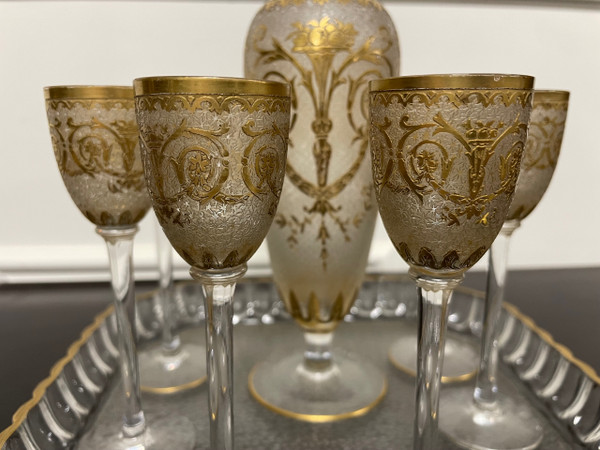 Saint Louis - Cristal Liqueur Service Late 19th Century