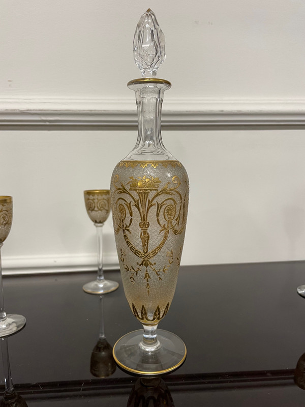 Saint Louis - Cristal Liqueur Service Late 19th Century
