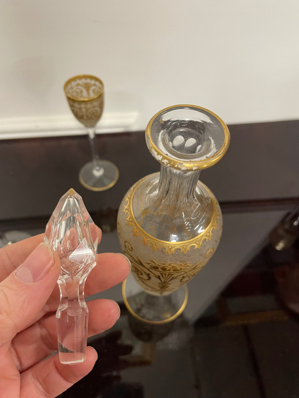 Saint Louis - Cristal Liqueur Service Late 19th Century