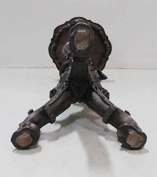  Sellette Putti en bois Sculpté - Fin XIXe 