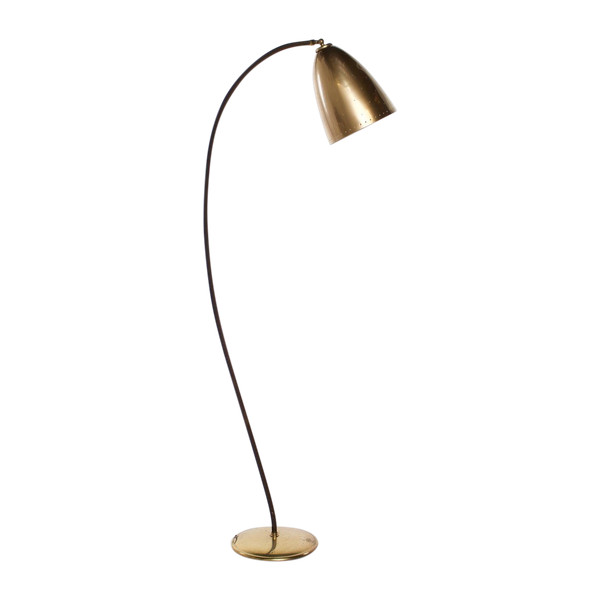 Modernist floor lamp in the Paavo Tynell style.