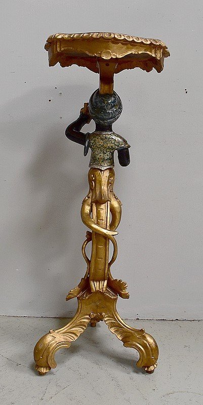  Sella in legno dorato in stile veneziano - Fine XIX secolo