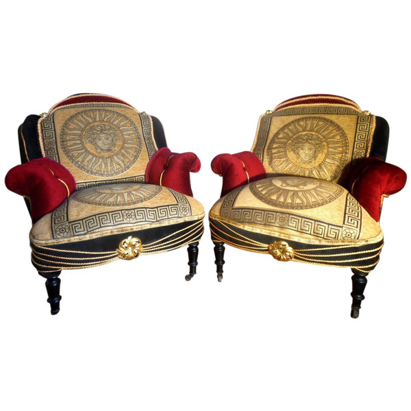 Paire De Large Fauteuil époque Napoléon III