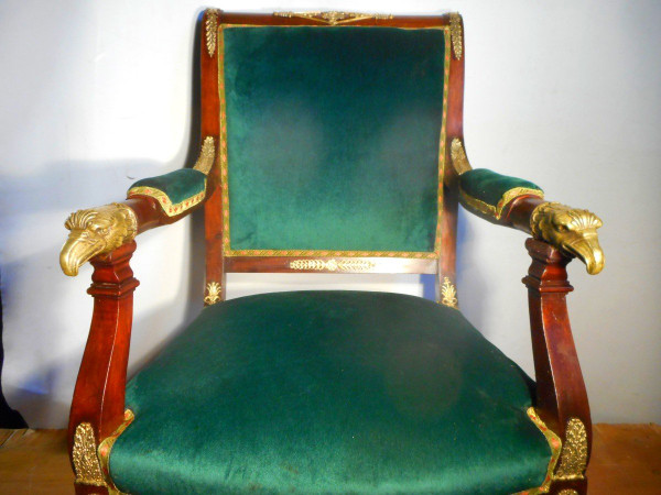 Ensemble De Salon En Acajou Et Bronze Doré époque XIXe