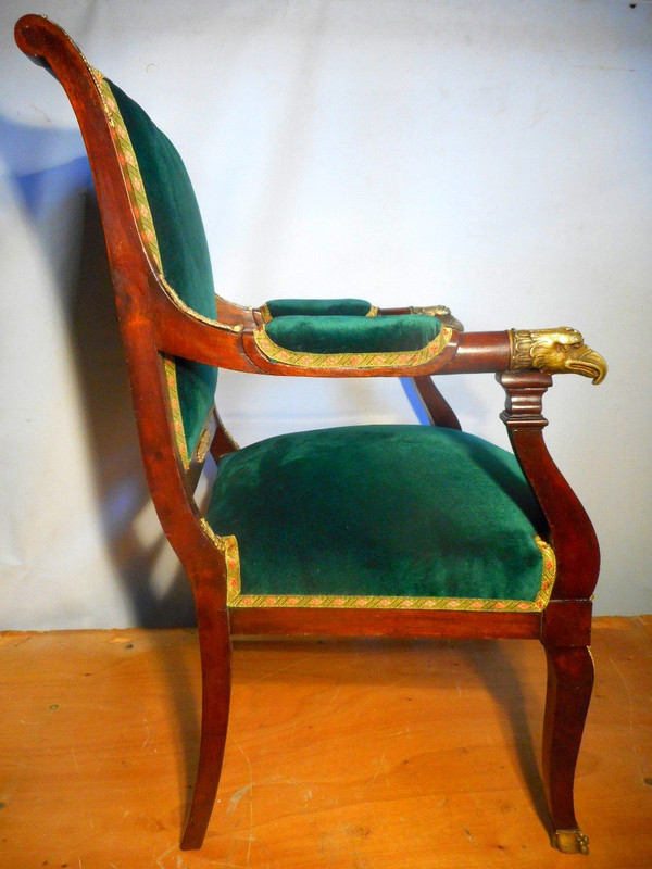 Ensemble De Salon En Acajou Et Bronze Doré époque XIXe
