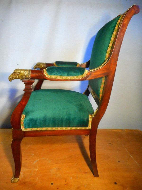 Ensemble De Salon En Acajou Et Bronze Doré époque XIXe
