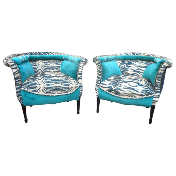 Paire De Large Fauteuil époque Art Deco
