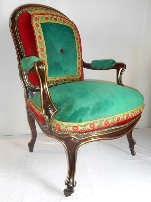 Ensemble De Salon 11 Pièces époque XIXe En Palissandre Et Bronze Doré