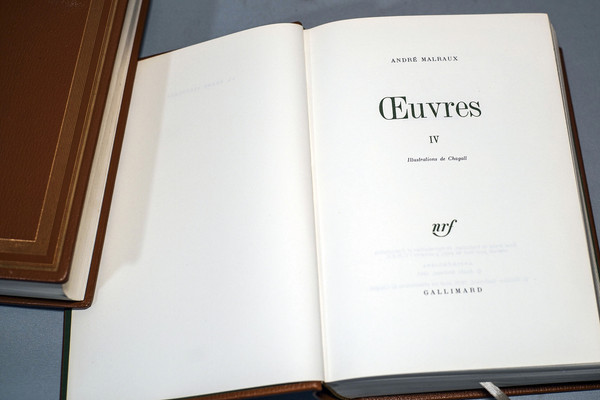 Oeuvres d'André MALRAUX, , 4 volumes Ed. Gallimard NRF 1970 