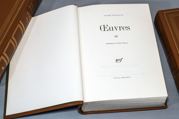 Oeuvres d'André MALRAUX, , 4 volumes Ed. Gallimard NRF 1970 
