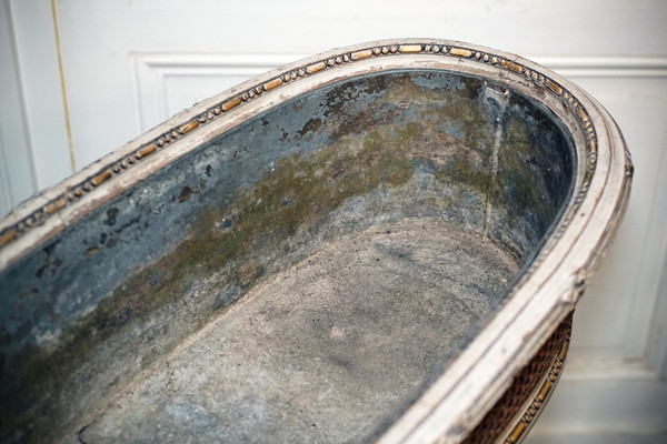 Large Caned Wood Planter Louis XVI Style