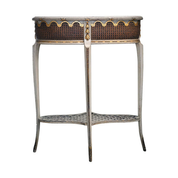 Large Caned Wood Planter Louis XVI Style