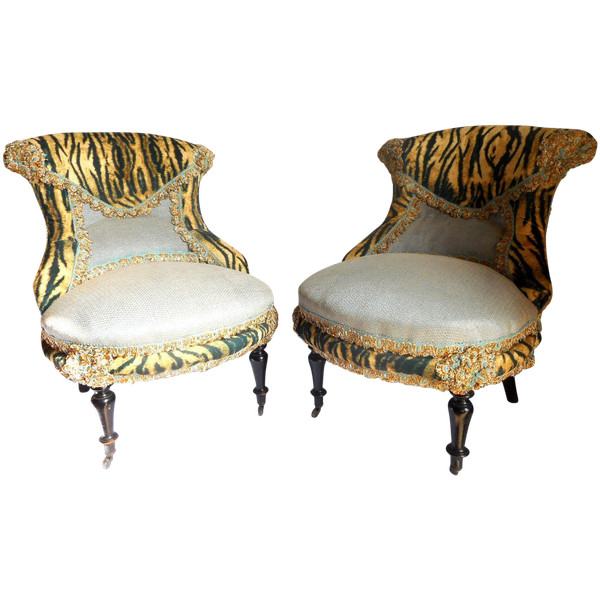 Paire De Chauffeuses époque Napoléon III