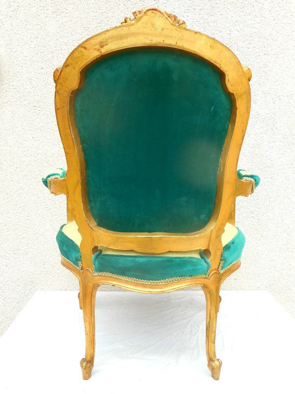 Suite Quatre Fauteuils En Bois Doré époque XIXe