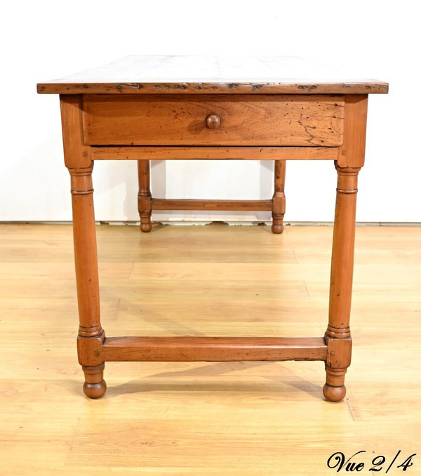 Table de Ferme de Propriété en Merisier, style Louis XIV – Début XIXe