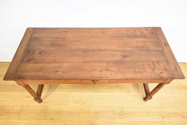 Table de Ferme de Propriété en Merisier, style Louis XIV – Début XIXe