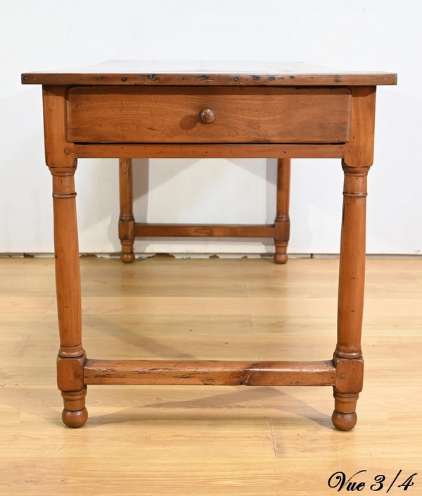 Table de Ferme de Propriété en Merisier, style Louis XIV – Début XIXe