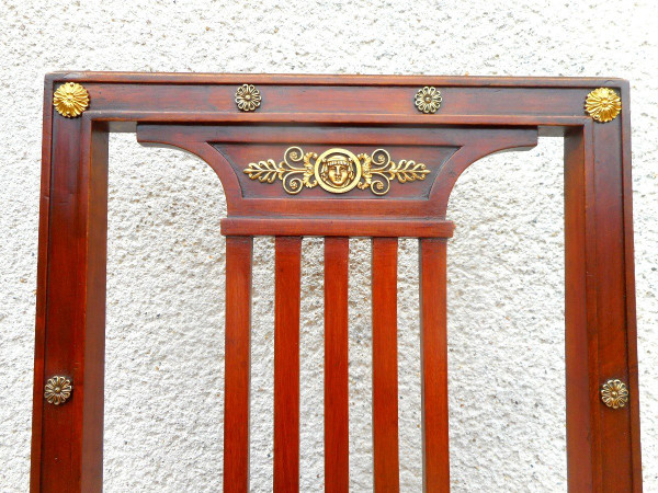 Suite Of Six Empire Period Chairs In Mahogany And Gilded Bronze