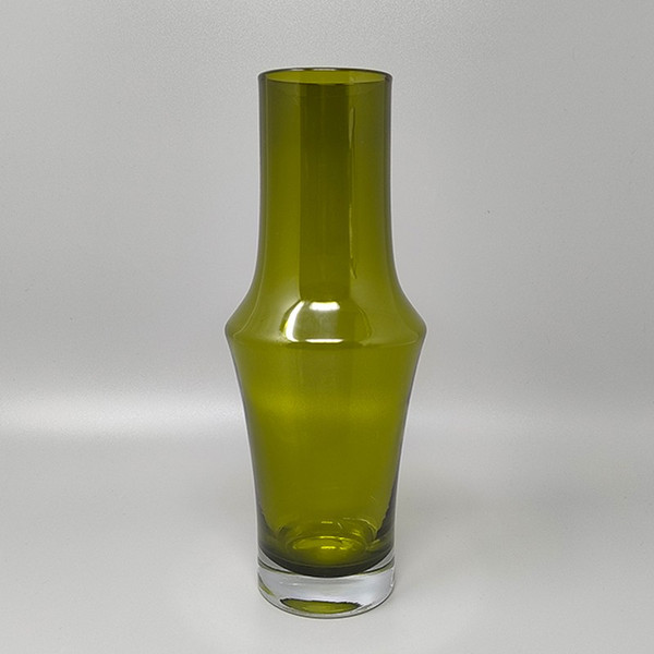1970er Erstaunliche grüne Vase #1376 von Tamara Aladin Vase für Riihimaki/Riihimaen Lasi Oy