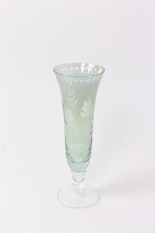 Set of bohemian crystal glasses, contemporary work