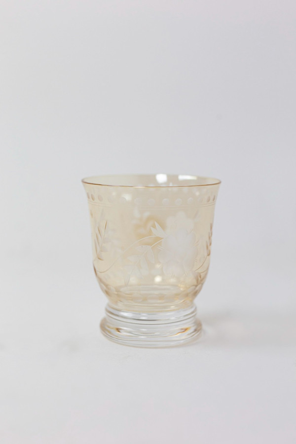 Set of bohemian crystal glasses, contemporary work