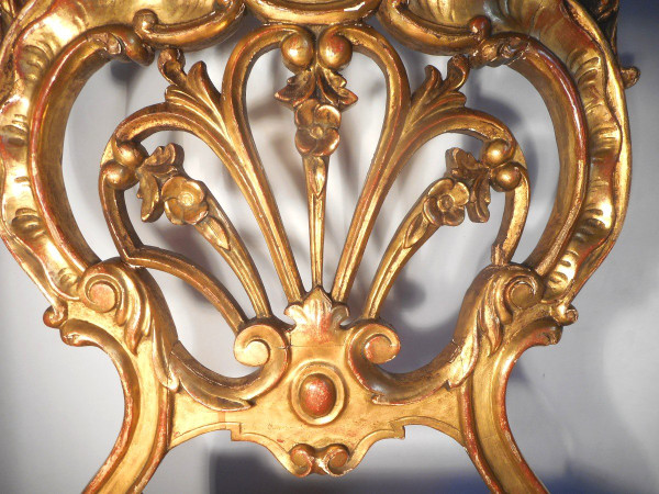 Set Of 4 XIX Period Chairs In Gilded Wood