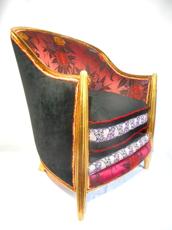 Pair Of Gilded Art Deco Armchairs By Paul Follot (1877-1942)