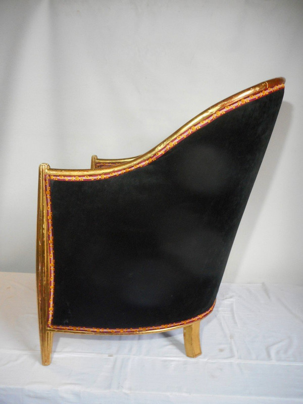 Pair Of Gilded Art Deco Armchairs By Paul Follot (1877-1942)