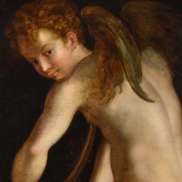 Cupid Carving His Bow, Francesco Mazzola, Known As Il Parmigianino (parme, 1503 - 1540) Follower Of 