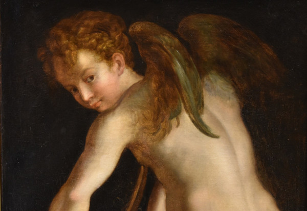 Cupid Carving His Bow, Francesco Mazzola, Known As Il Parmigianino (parme, 1503 - 1540) Follower Of 