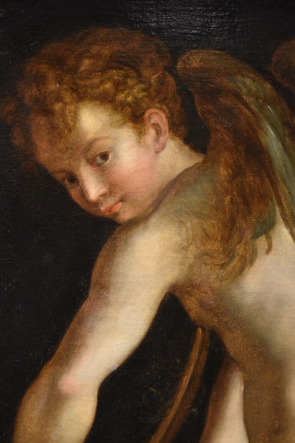 Cupid Carving His Bow, Francesco Mazzola, Known As Il Parmigianino (parme, 1503 - 1540) Follower Of 