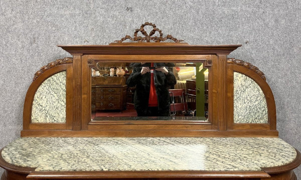 Louis XVI-style half-moon walnut sideboard circa 1850