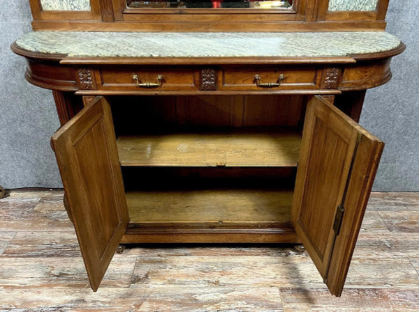 Louis XVI-style half-moon walnut sideboard circa 1850