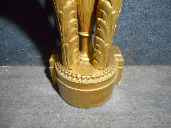 Paire De Console Aux Cornes d'Abondance En Bois Doré époque XIXe