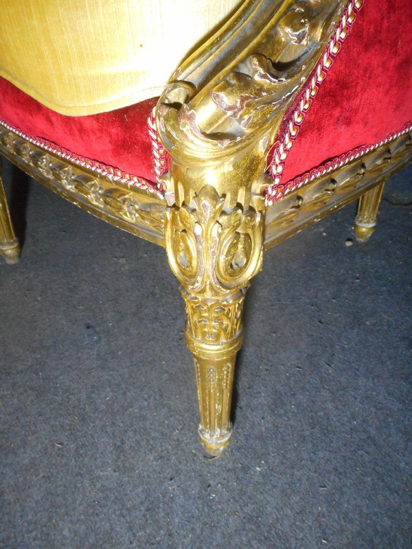 Ensemble De Salon En Bois Doré époque XIXe