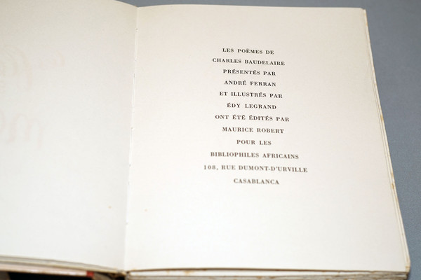 Curiosa - Ch. BAUDELAIRE, LES FLEURS DU MAL , illustré par Édy LEGRAND. 1950