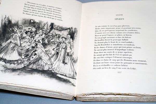 Curiosa - Ch. BAUDELAIRE, LES FLEURS DU MAL , illustré par Édy LEGRAND. 1950