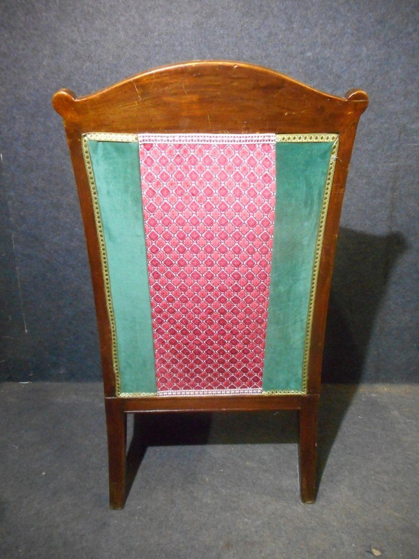 Pair Of Empire Period Officer's Bergères In Cuban Mahogany And Gilt Bronze
