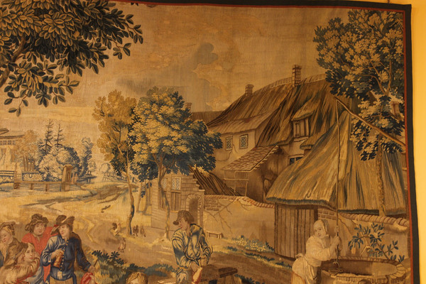 Brussels Tapestry After Teniers Circa 1700