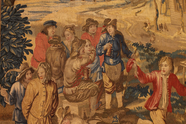 Brussels Tapestry After Teniers Circa 1700