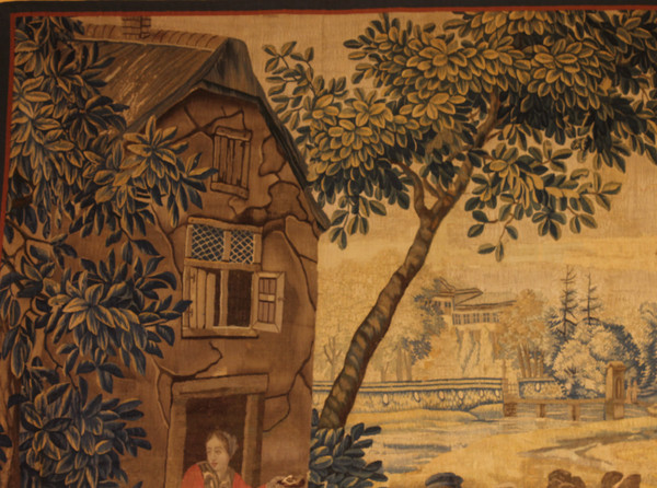 Brussels Tapestry After Teniers Circa 1700