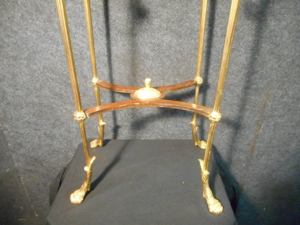 Pedestal Table By Henry Dasson In Gilt Bronze And Marquetry Dated 1888
