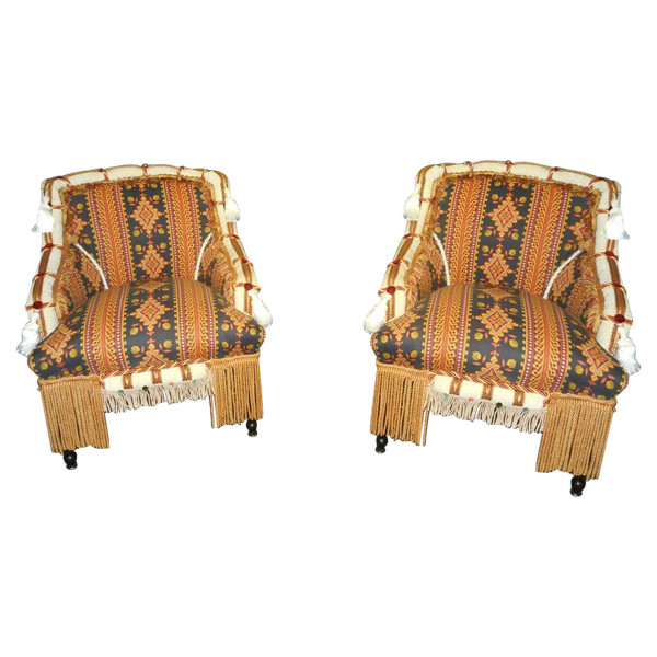 Pair Of Armchairs Napoleon III Period