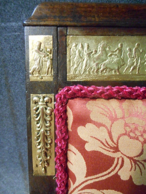 Series Of Restoration Period Armchairs Attributed To Jacob In Cuban Mahogany And Gilt Bronze